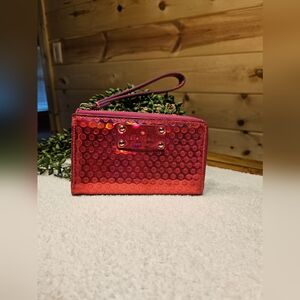 Kate Spade Shiney Hot Pink Wristlet